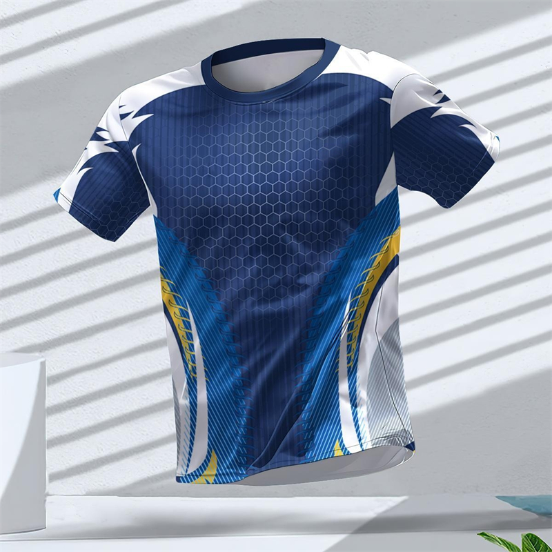Table Tennis Outfit - Geometric Graphic 3D Printed Sports T