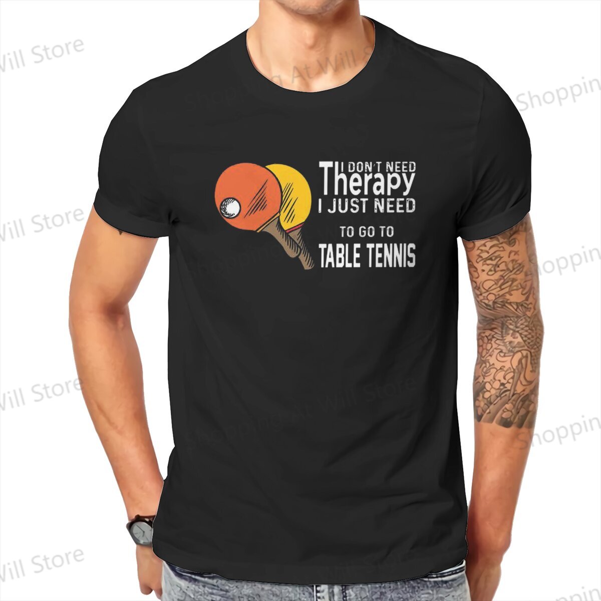 Table Tennis Outfit - Tops 100% Cotton Leisure Sports Table
