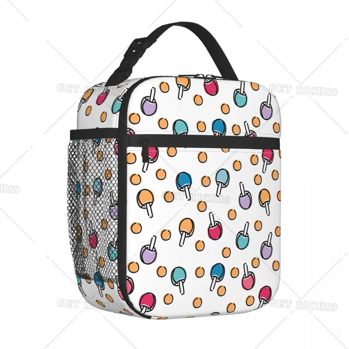 Table Tennis Cartoon - pong Table Tennis Player Insulated Lunch
