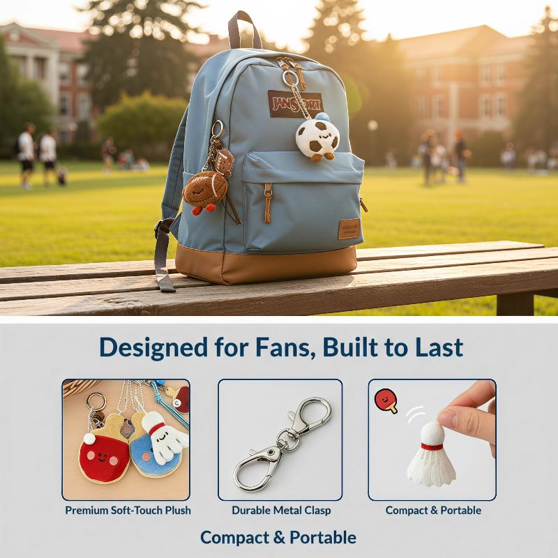 Table Tennis Keychain - Tennis Table Tennis Pendant Ball Accessories