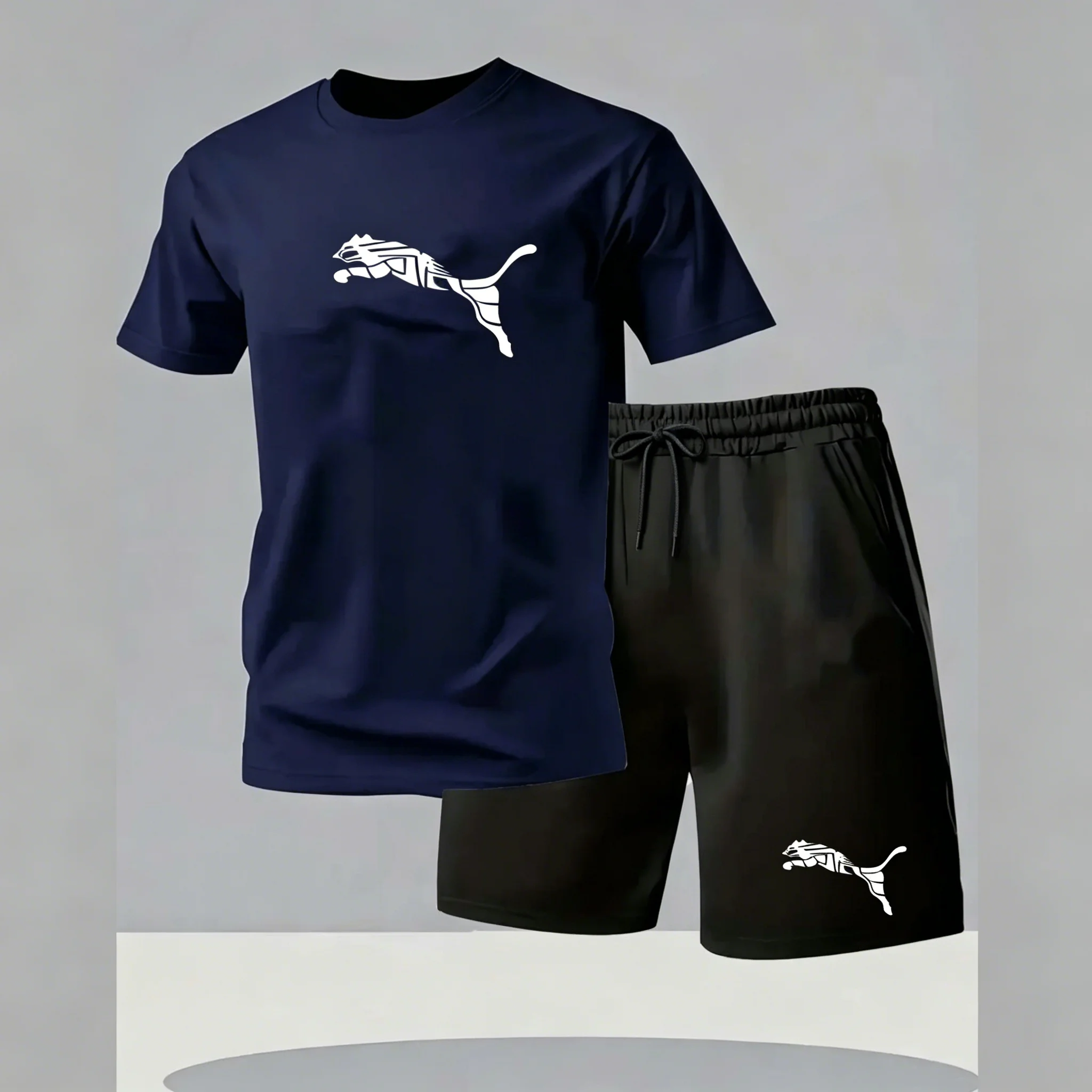 Table Tennis Outfit - Men's new fashionable casual T-shirt shorts